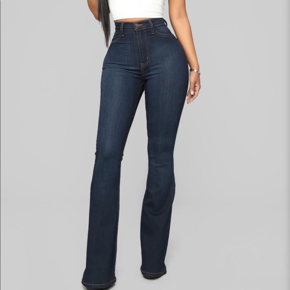 Deep In My Soul Flare Jeans - Dark Denim Size 13